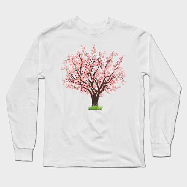 Blooming Tree Long Sleeve T-Shirt by SWON Design